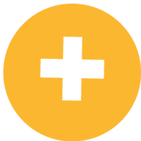 yellow circle with plus sign